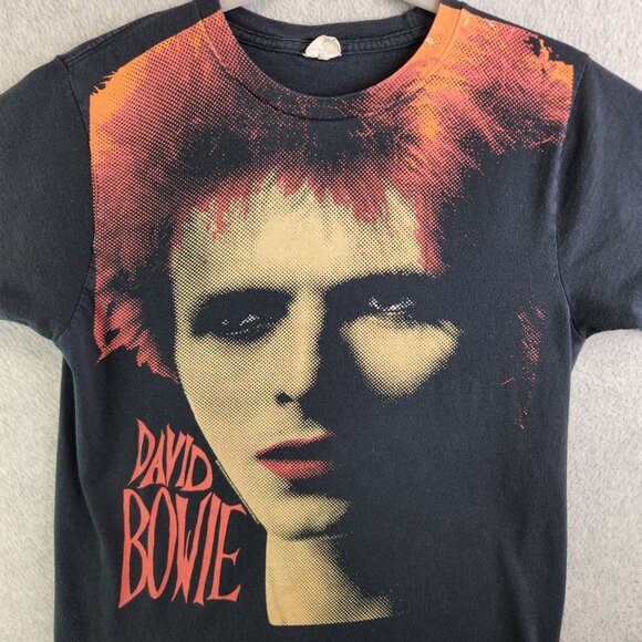 David Bowie Shirt Mens M 2007 Y2K AOP Full Graphic Print Glam Rock Concert Tee - Picture 2 of 12